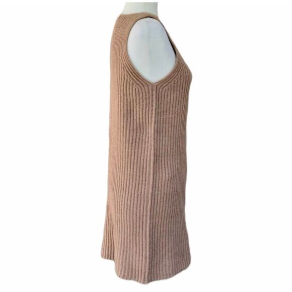 Madewell Camel Merino Wool Tunic Knit Sleeveless Tank Sweater Dress Size Small - Picture 10 of 12
